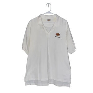 Vintage Hard‎ Rock Cafe St.Thomas White Polo Size XL